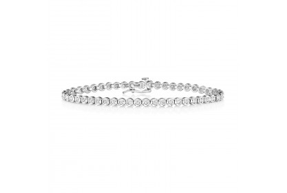 9ct White Gold 1.00ct Diamond Tennis Bracelet