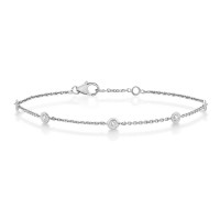 9ct White Gold Diamond Bracelet