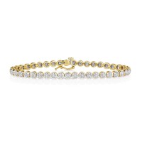 9ct Yellow Gold 1.00ct Diamond Tennis Bracelet