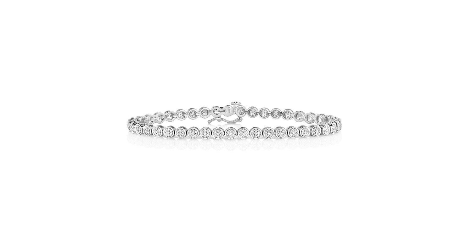 9ct White Gold 1.00ct Diamond Tennis Bracelet