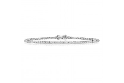 9ct White Gold 0.33ct Diamond Tennis Bracelet