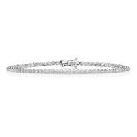 9ct White Gold 0.75ct Diamond Tennis Bracelet