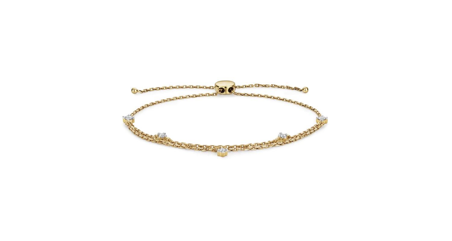 9ct Yellow Gold 0.25ct Diamond Bracelet