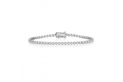 9ct White Gold 1.00ct Diamond Tennis Bracelet