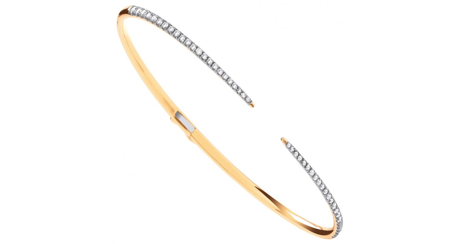 18ct Yellow Gold 0.50ct Diamond Bangle