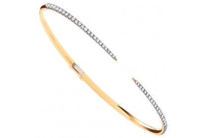 18ct Yellow Gold 0.50ct Diamond Bangle