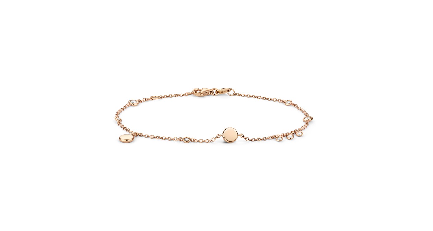 18ct Rose Gold Diamond Bracelet