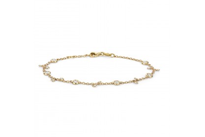 18ct Yellow Gold Diamond Bracelet