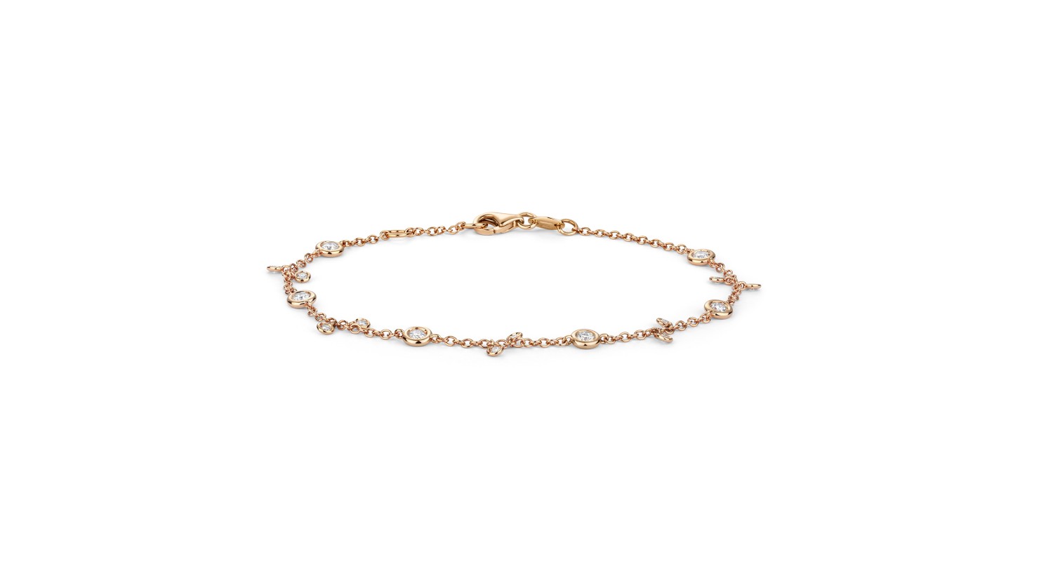 18ct Rose Gold Diamond Bracelet