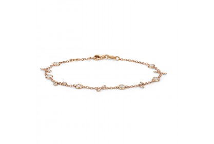 18ct Rose Gold Diamond Bracelet