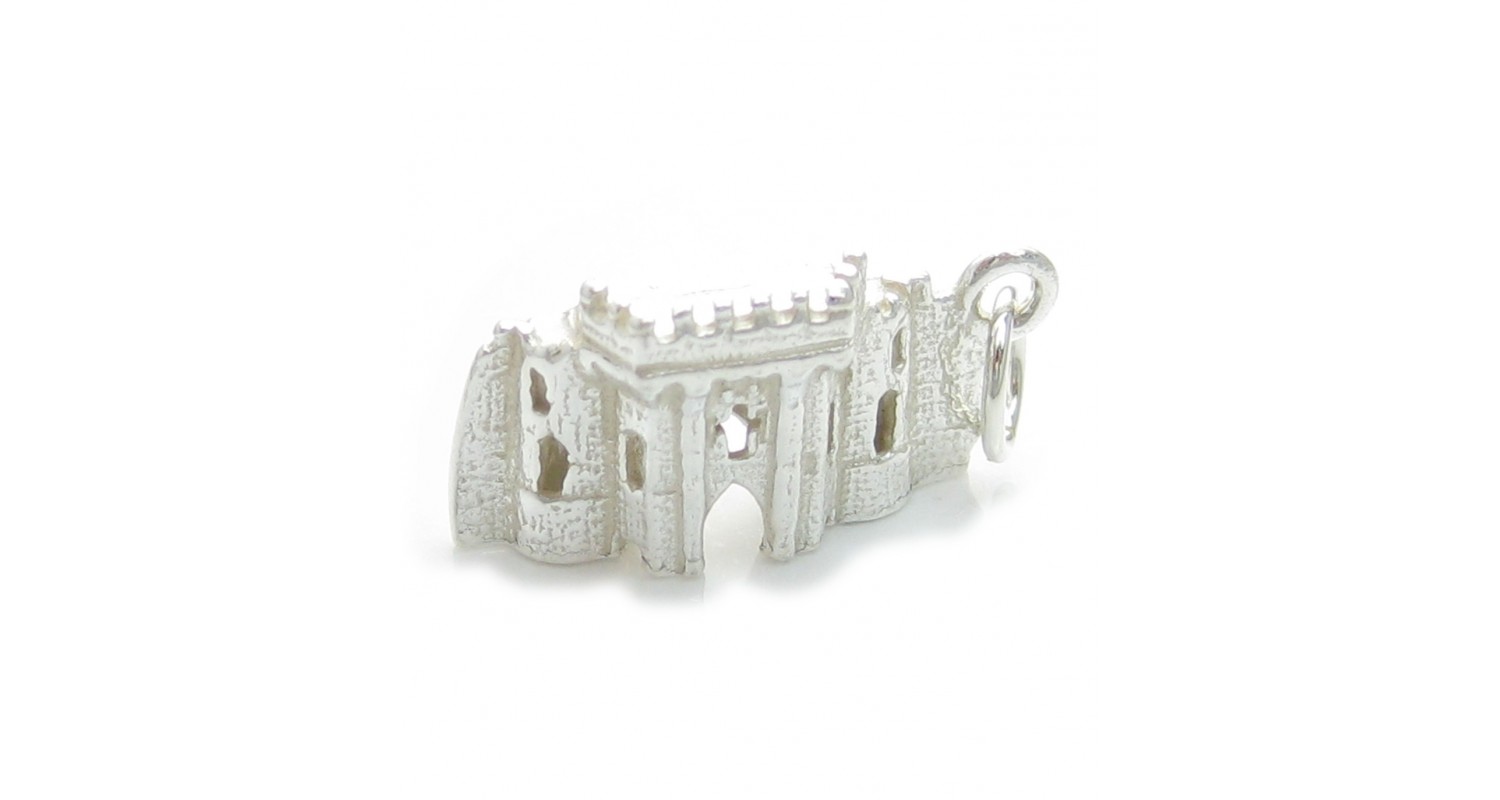 Sterling Silver Castle Charm