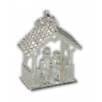 Sterling Silver Bride & Groom Archway Charm