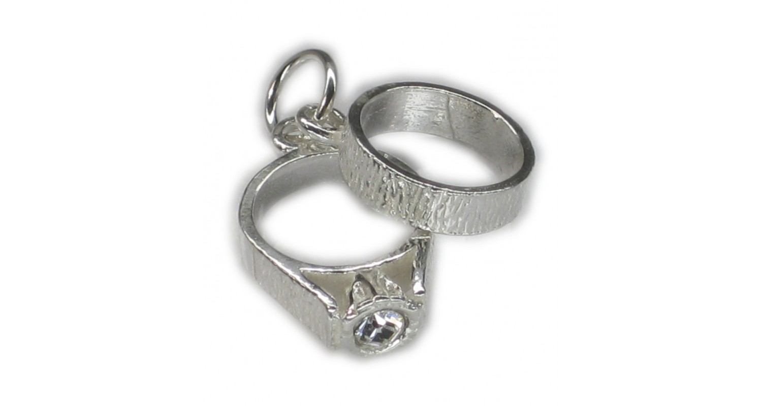 Sterling Silver Wedding & Engagement Ring Charm