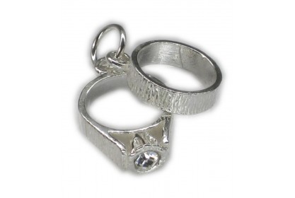 Sterling Silver Wedding & Engagement Ring Charm