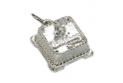 Sterling Silver Wedding Cake Charm