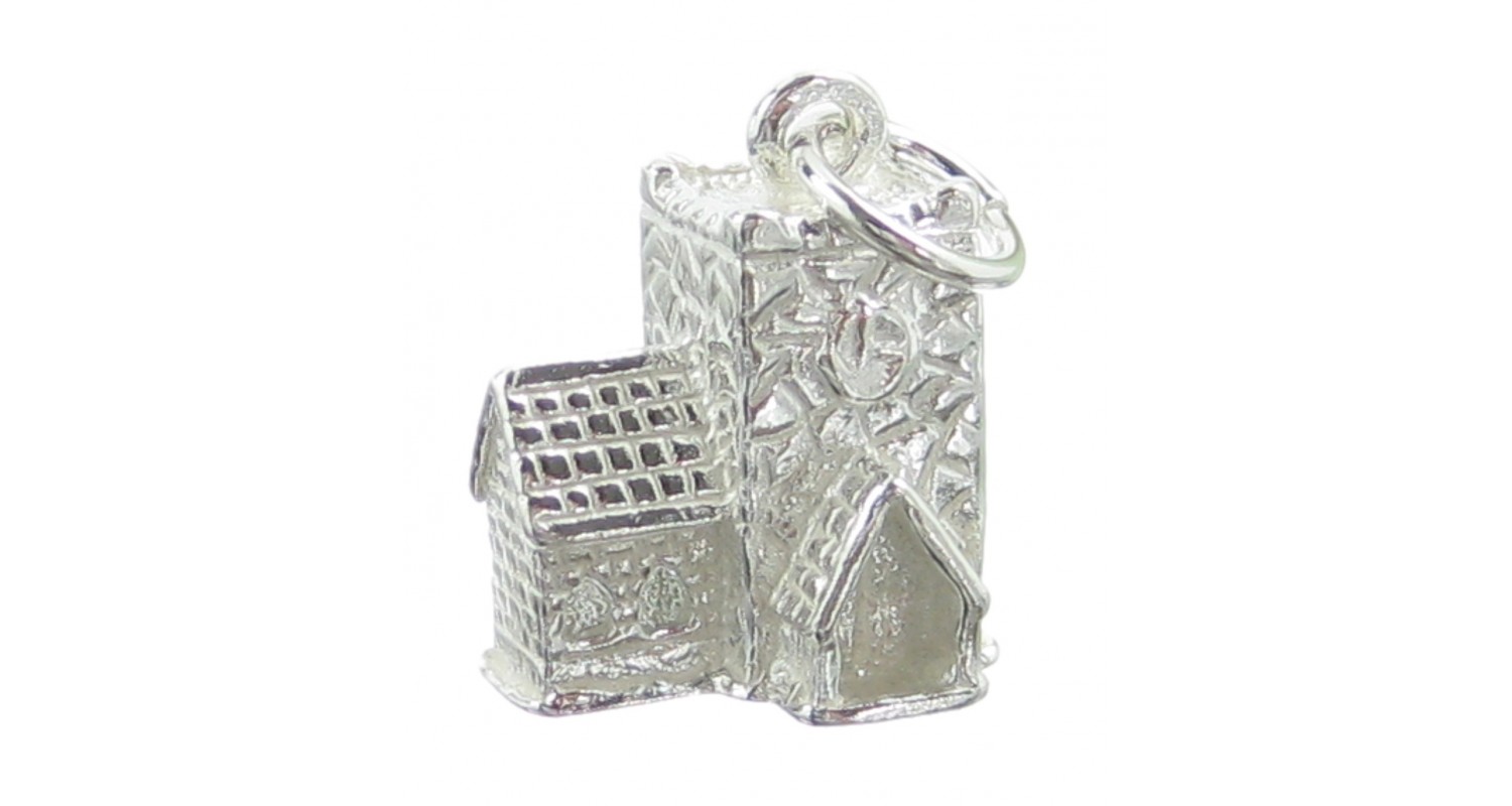 Sterling Silver Church Charm