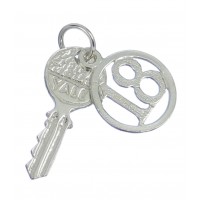 Sterling Silver 18 Yale Key Charm