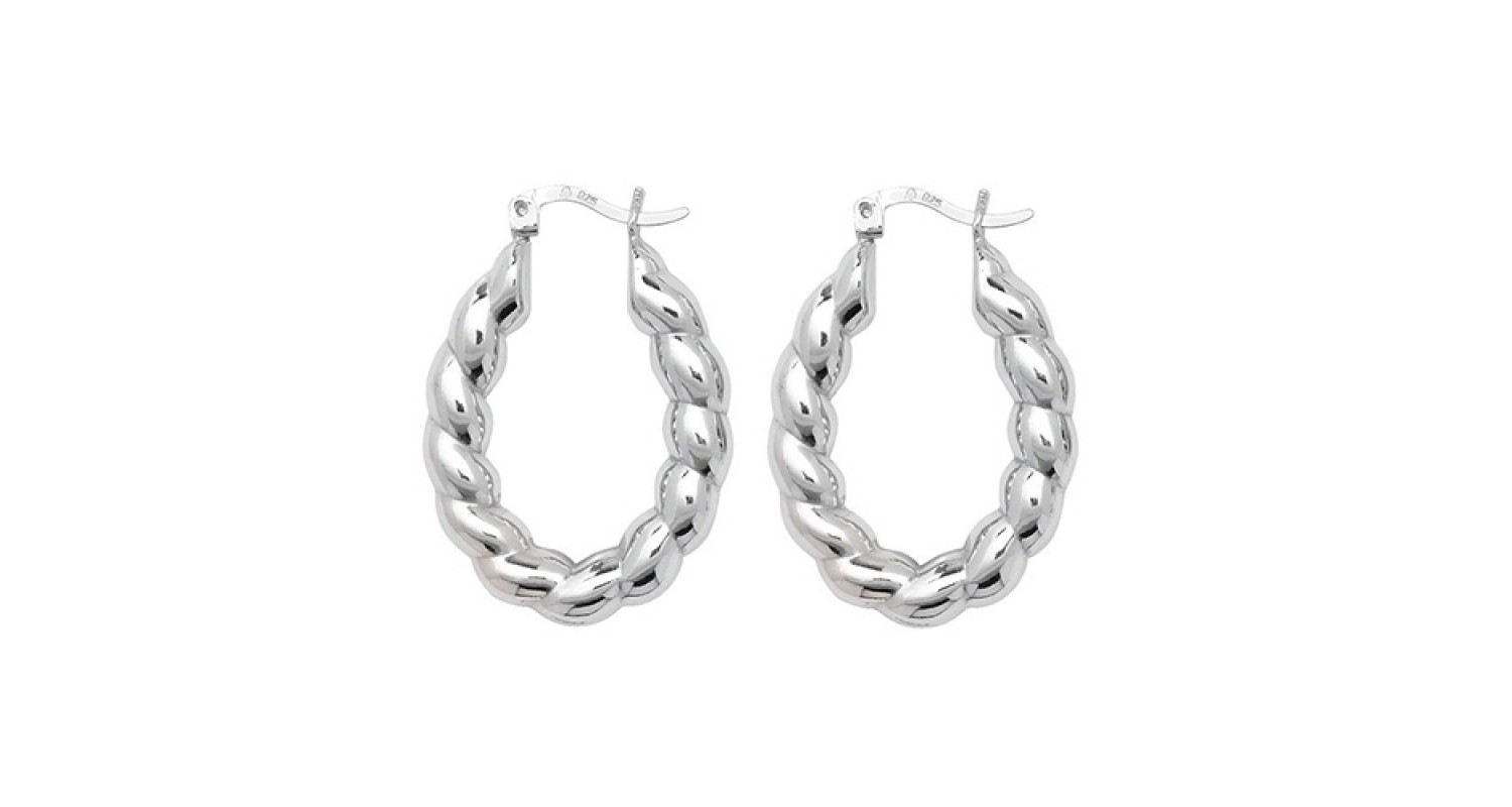 SILVER CREOLE EARRINGS