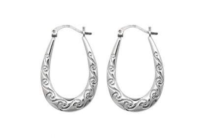 SILVER CREOLE EARRINGS