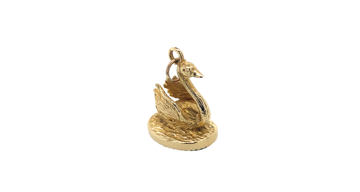 9ct Yellow Gold 1969 Swan Charm