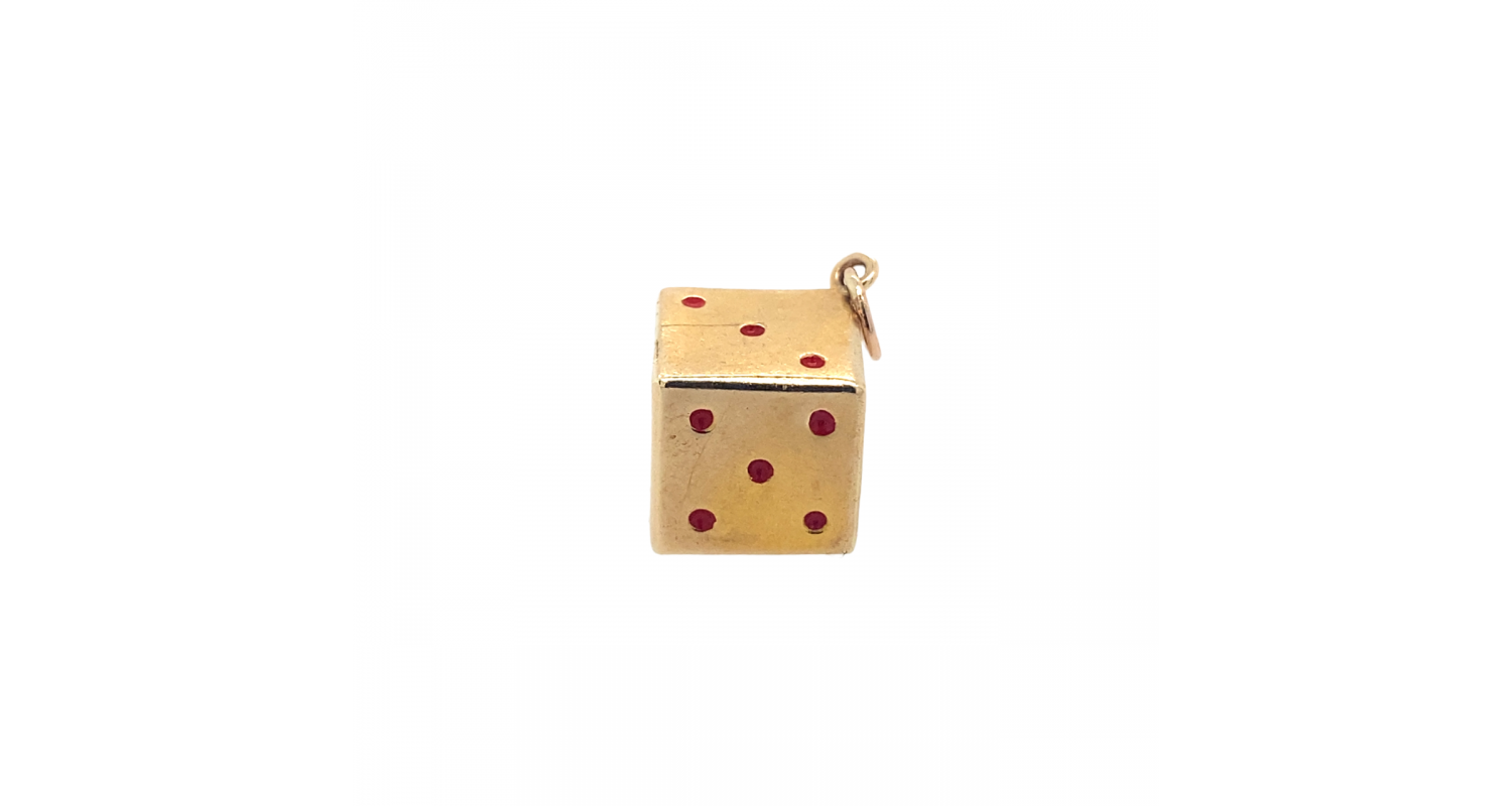 9ct Yellow Gold 1969 Dice Charm