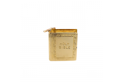 9ct Yellow Gold Holy Bible Charm