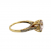 9ct Yellow Gold Quartz & CZ Ring