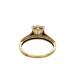 9ct Yellow Gold Quartz & CZ Ring