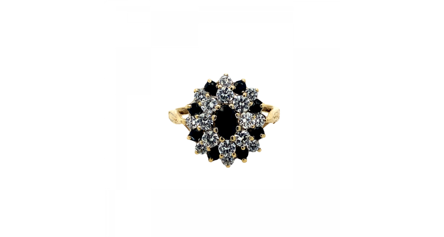 9ct Yellow Gold Multi CZ Ring