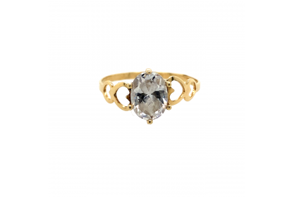 9ct Yellow Gold Cubic Zirconia Ring