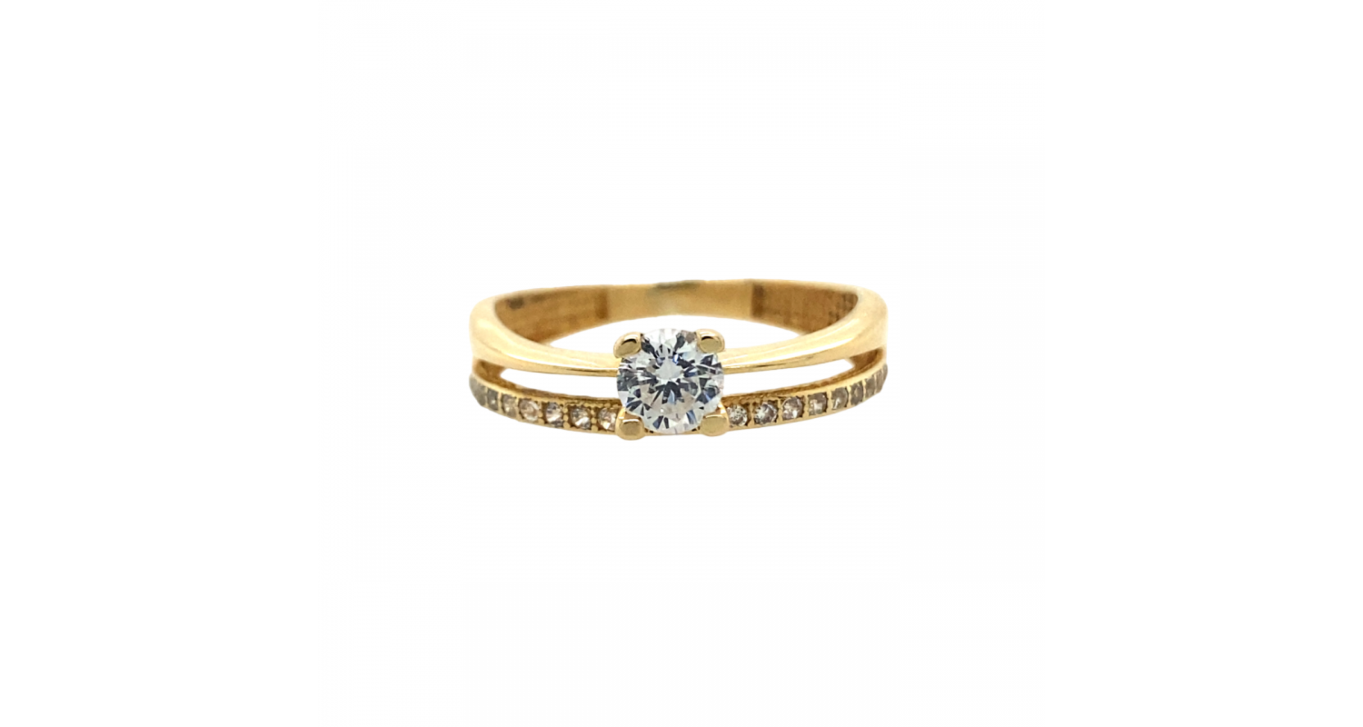 9ct Yellow Gold CZ Dress Ring