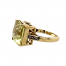 9ct Yellow Gold Lemon Quartz & Diamond Ring