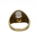 9ct Yellow Gold Oval CZ College Ring