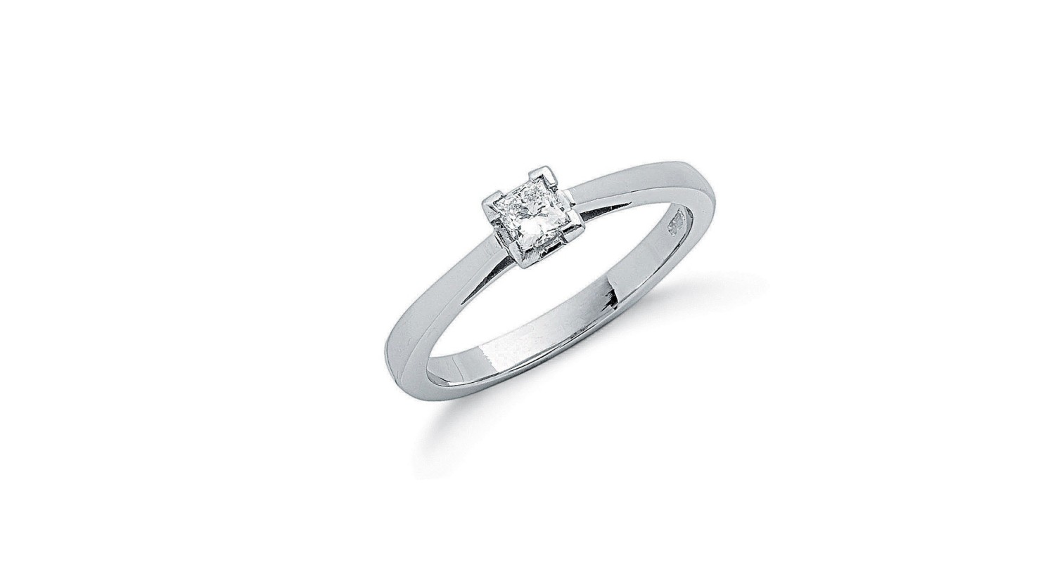 Platinum 0.25ct Diamond Solitaire Ring