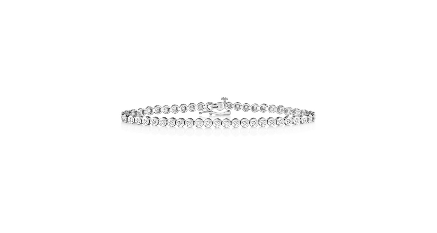 9ct White Gold 0.50ct Diamond Tennis Bracelet