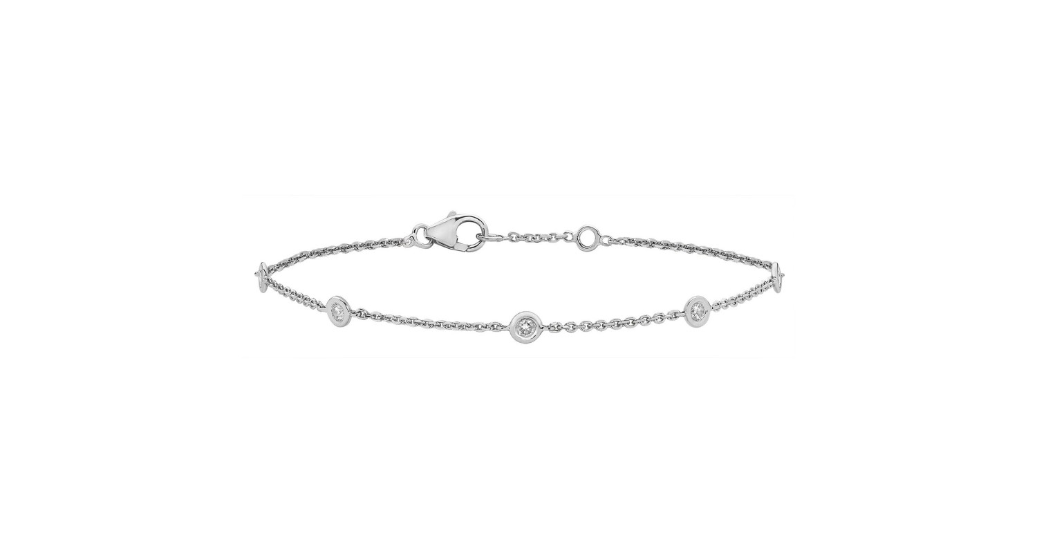 18ct White Gold Diamond Set Bracelet