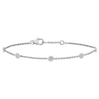 18ct White Gold Diamond Set Bracelet