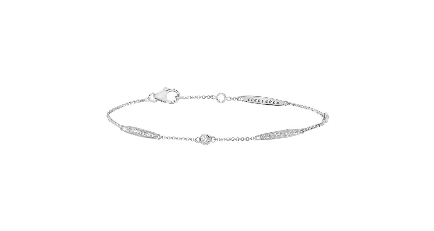 18ct White Gold Diamond Set Bracelet