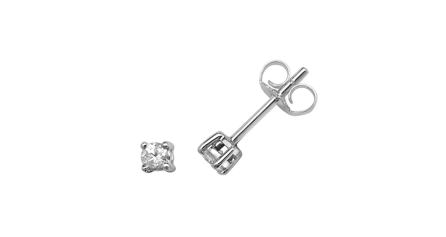 9ct White Gold 0.20ct Diamond Studs