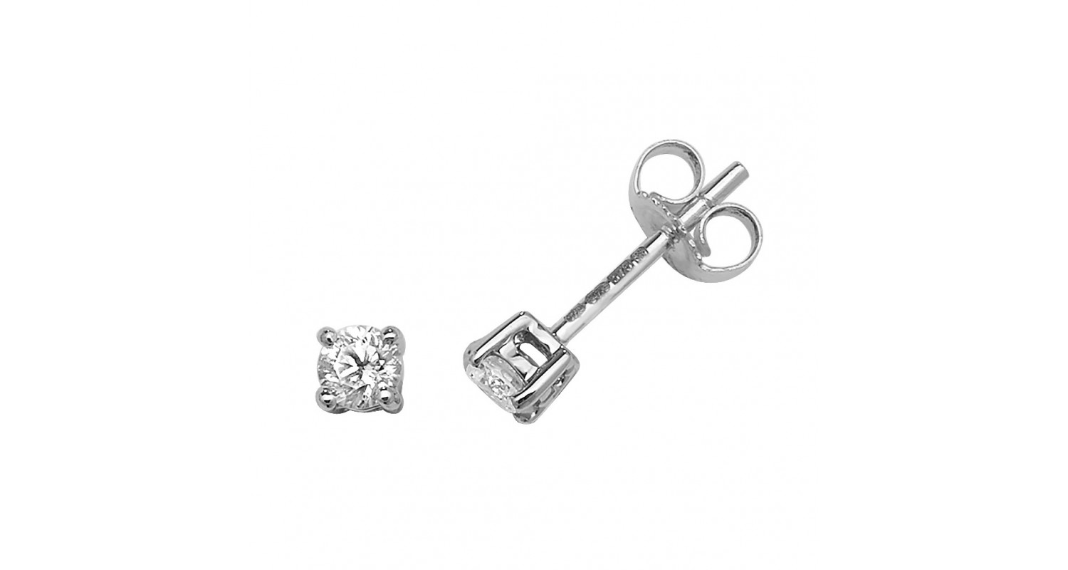 9ct White Gold 0.30ct Diamond Studs