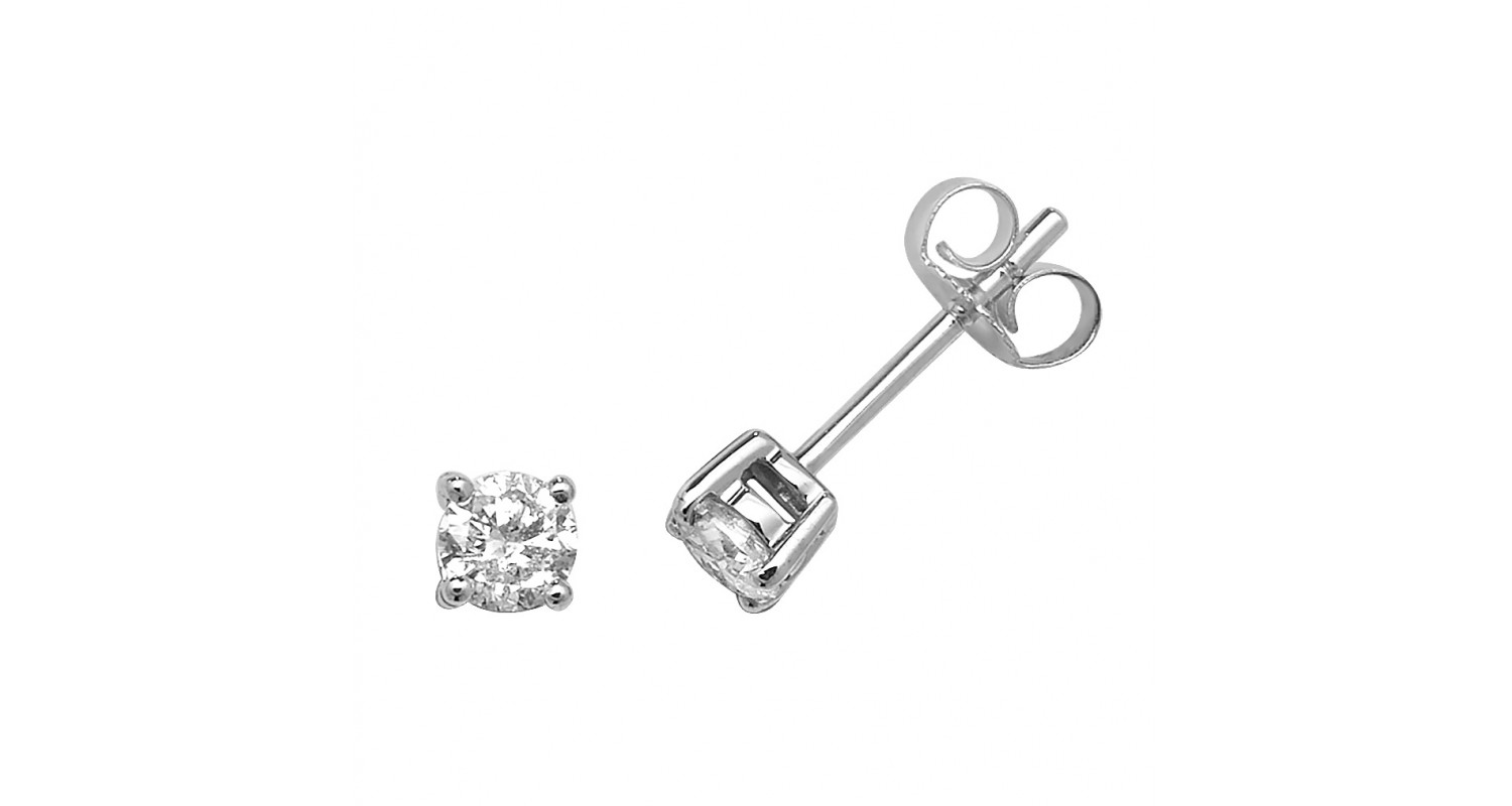 9ct White Gold 0.50ct Diamond Studs