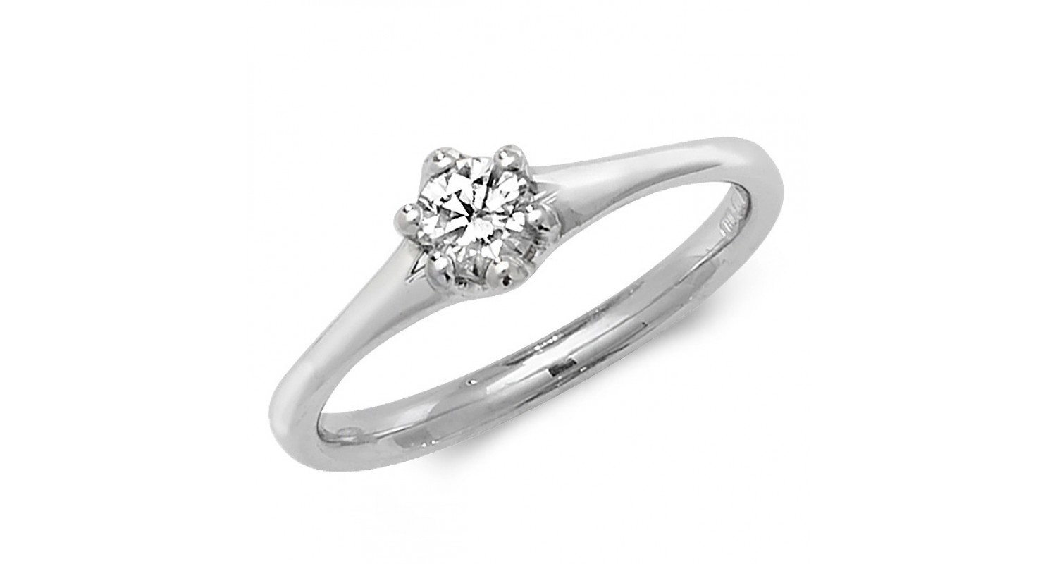 18ct White Gold Diamond 0.25ct Solitaire Ring