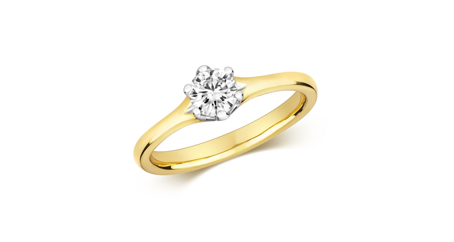 18ct Yellow Gold Diamond 0.50ct Solitaire Ring