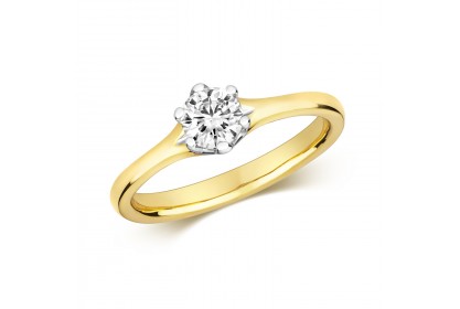 18ct Yellow Gold Diamond 0.50ct Solitaire Ring