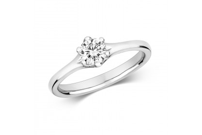 18ct White Gold Diamond 0.50ct Solitaire Ring