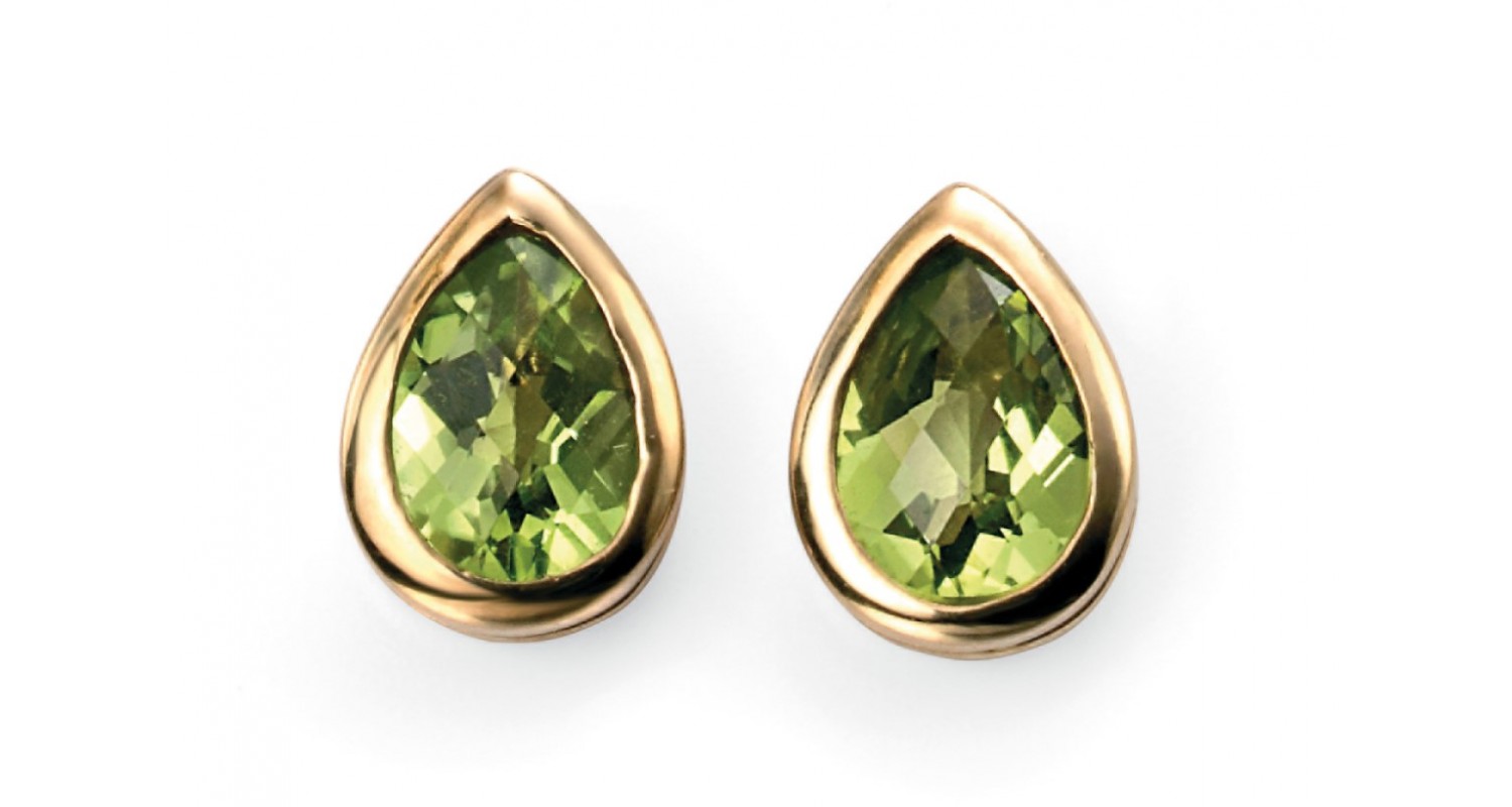 9ct Yellow Gold Peridot Earrings