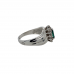 14ct White Gold Emerald & Diamond Ring