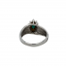 14ct White Gold Emerald & Diamond Ring