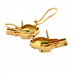 18ct Yellow Gold Emerald & Diamond Earrings