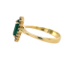 18ct Yellow Gold Emerald & Diamond Ring